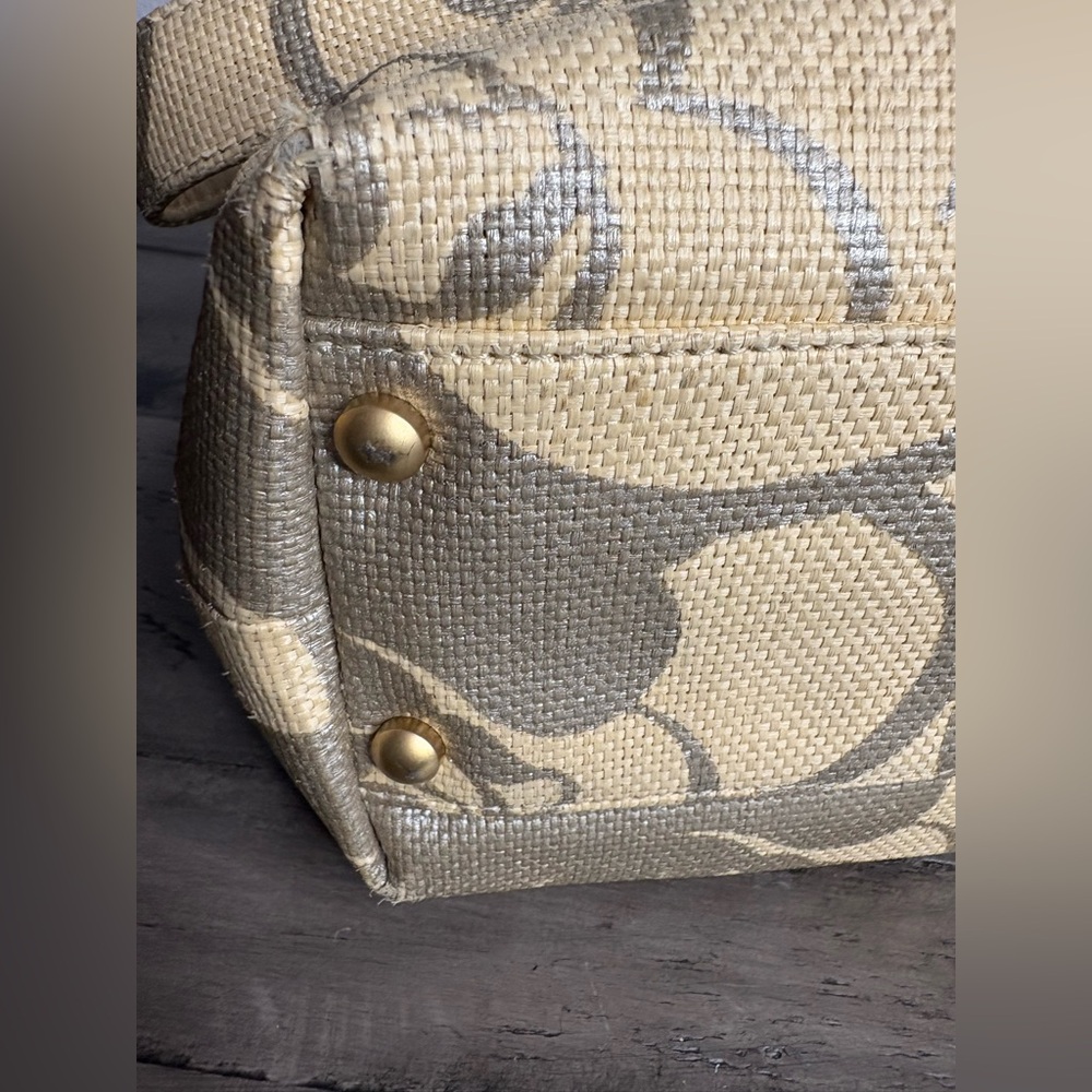 CHANEL Camellia Raffia CC Logo Chain Tote - Picture 8 of 16